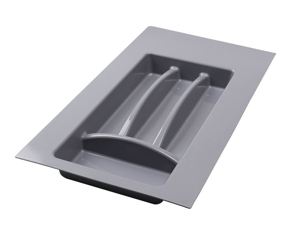 Лотки для столовых приборов Лоток пластиковый для столовых приборов в модуль 300мм, цвет серый AT81011N2850