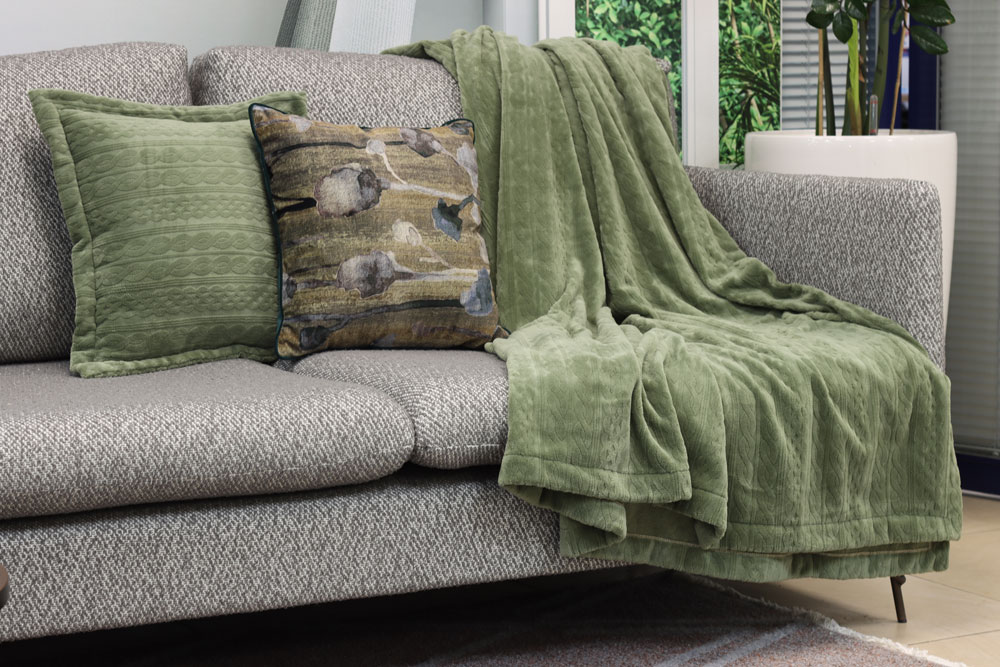 Плед FEDERICA olive 160х210