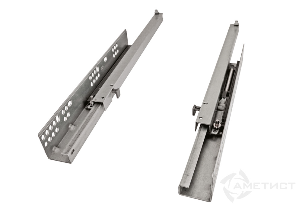 Направляющие 530 скрытого монтажа неполного выдвижения насадной монтаж,  L550мм BR530G.550ZI