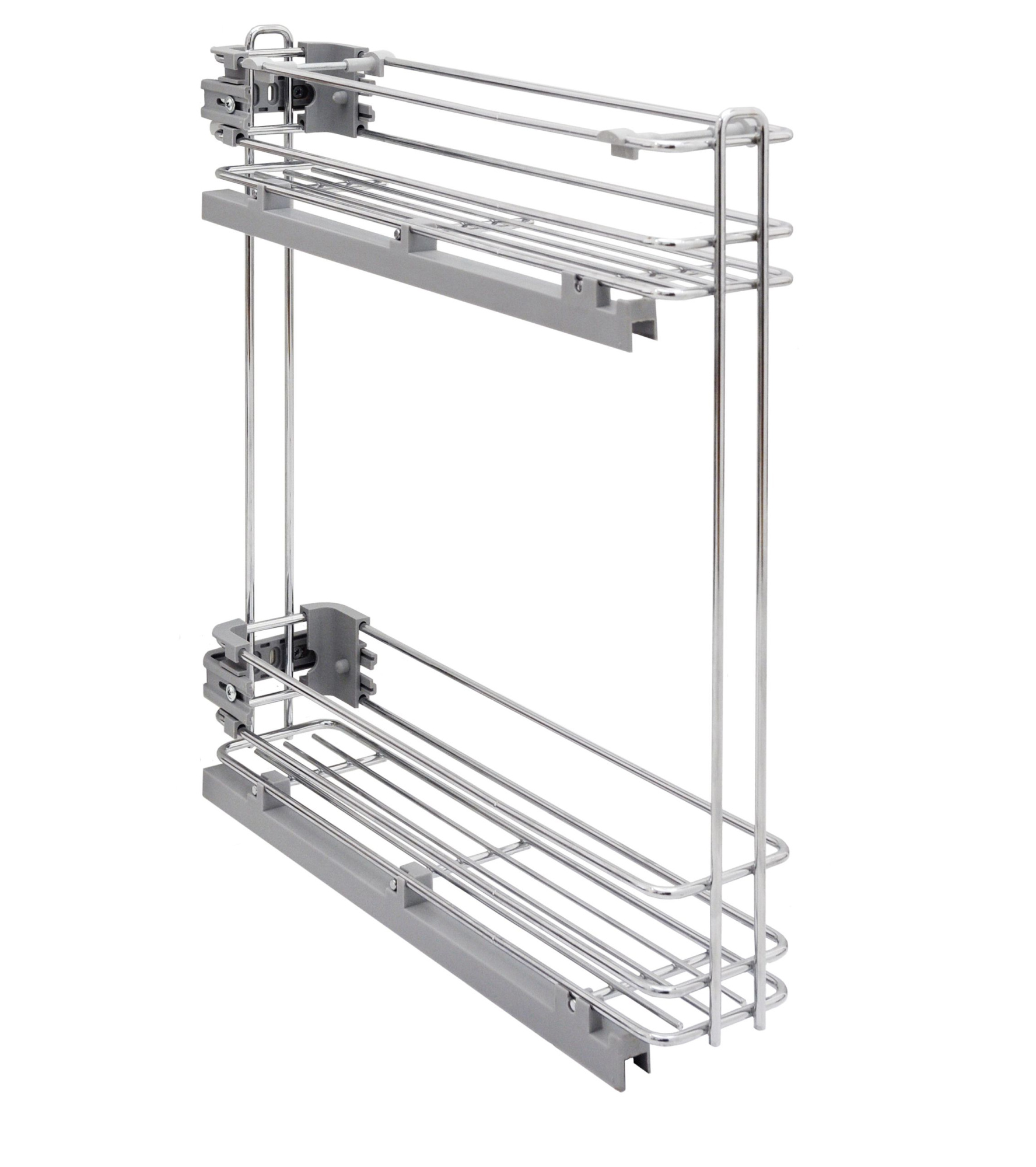 Выдвижные корзины для кухни Выдвижная корзина 150мм, левая, ч/в, система плавного закрывания, хром AF22150S1