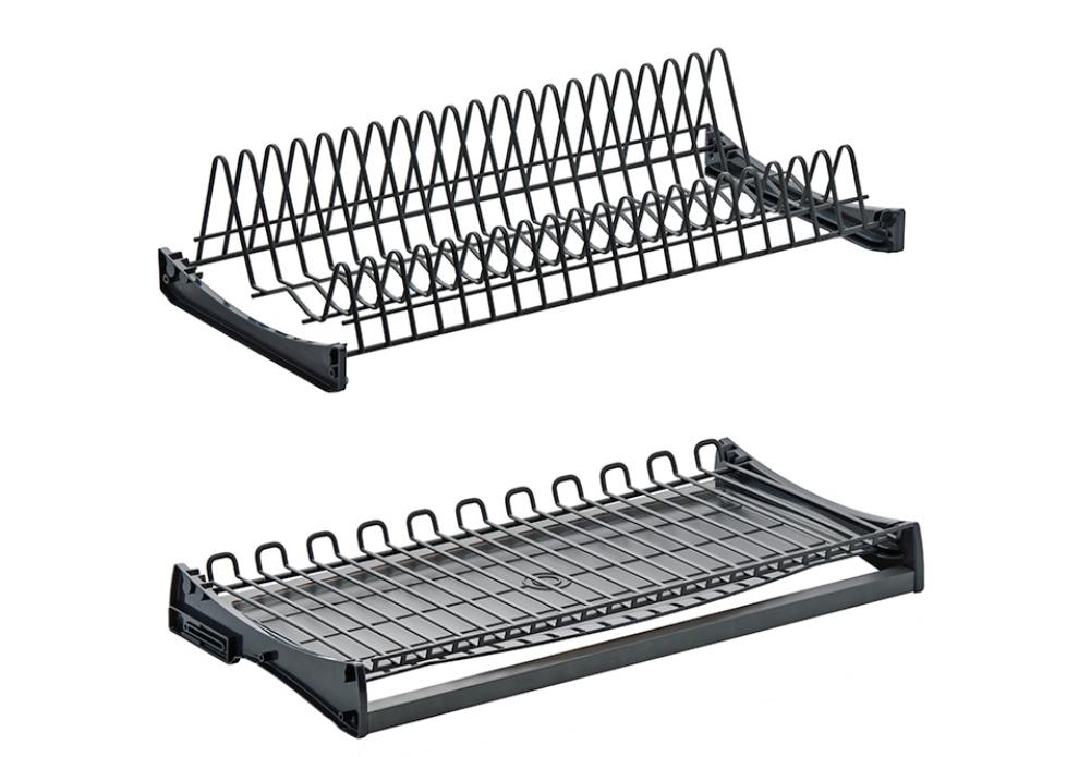 Комплект посудосушителя NOVA FLA W-профиль высокий, 1 поддон, 2 ур. с рамкой, модуль 600мм, антрацит S211A.600DGHS