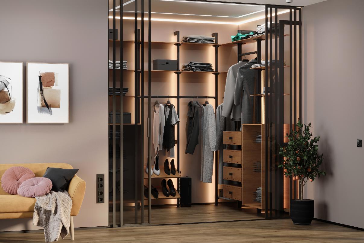 Стеллажная система STILOS Алюминиевый профиль Stilos L3000, цвет золото light AI541L3000GPL