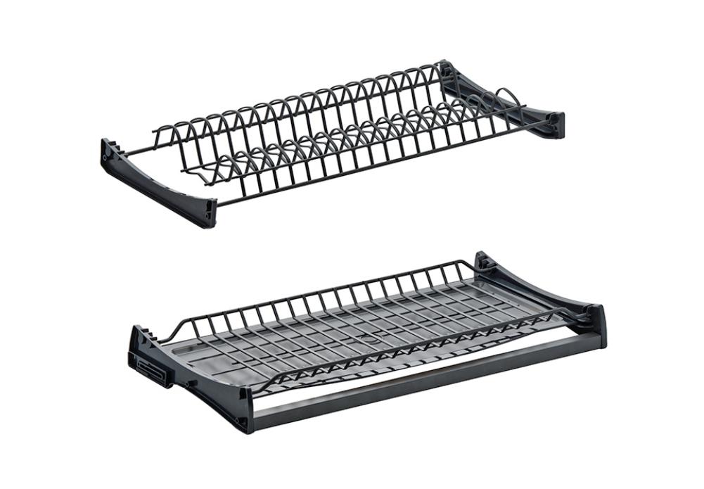 Комплект посудосушителя NOVA FLB W-профиль низкий, 1 поддон, 2 ур. с рамкой, модуль 600мм, антрацит