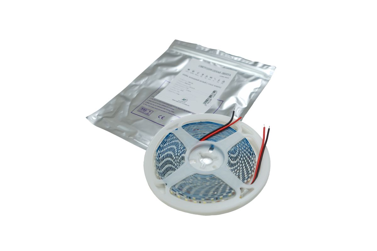 Светодиодная лента ширина 5мм 2835 120 диодов, 12V, 50 метров, 4000K, IP20, 50 метров LE260A.120NW50