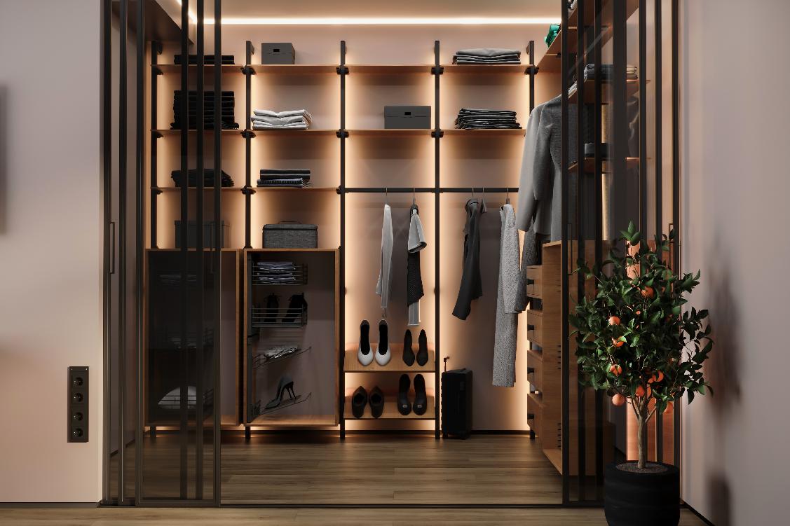 Стеллажная система STILOS Алюминиевый профиль Stilos L3000, цвет черный анод light AI541L3000С35DL