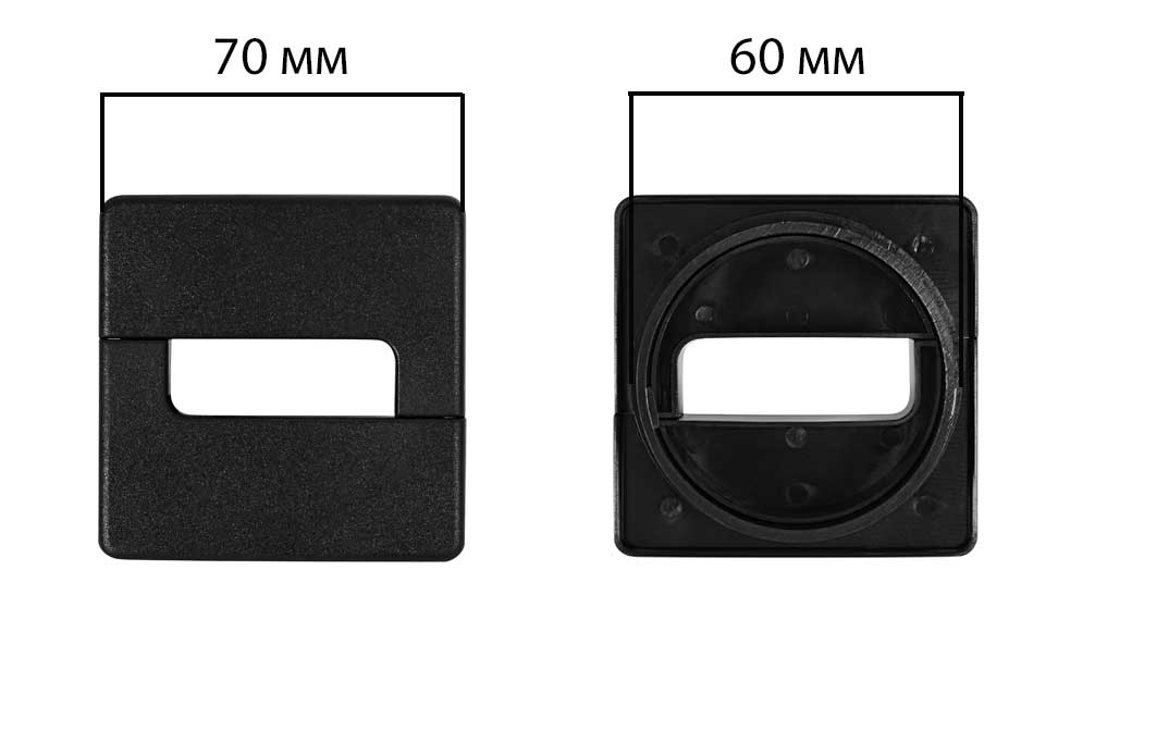 Аксессуары и гаджеты Заглушка кабель-канала D60мм квадратная чёрная A381P.060BLR