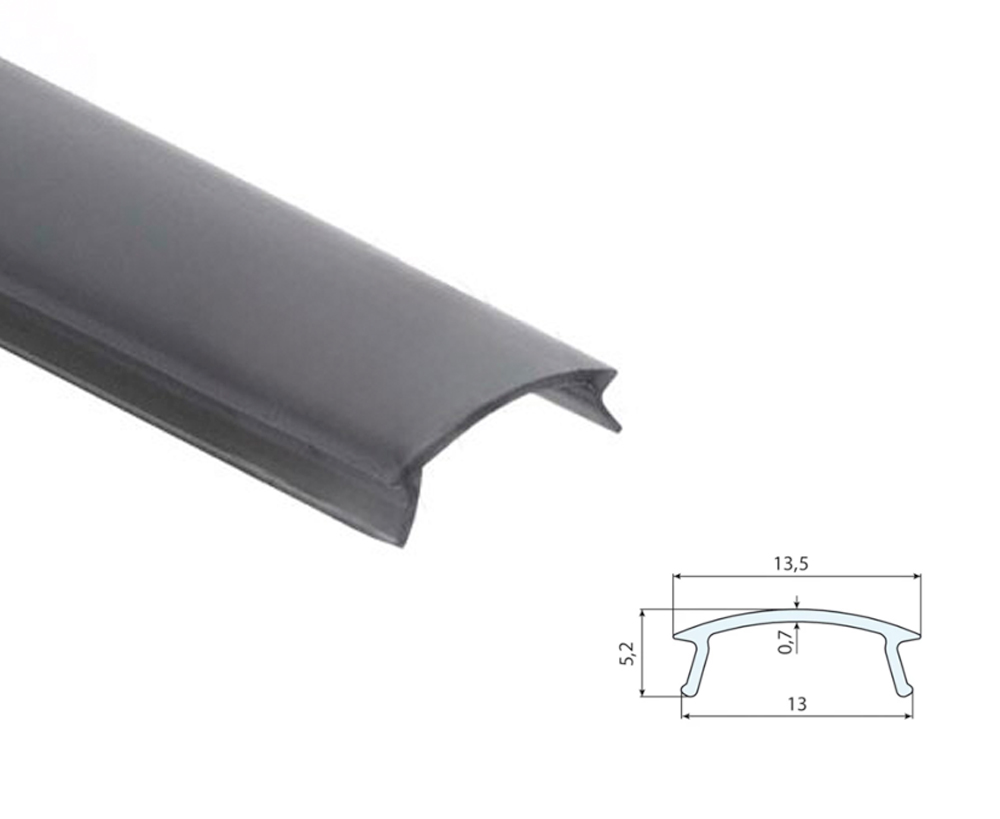 Стеллажная система STILOS Рассеиватель для чёрного профиля Stilos матовый чёрный 3000х13,5х5,2 LL541L3000D