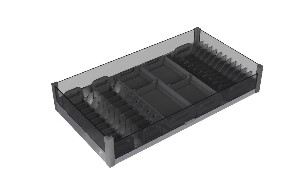 Корзина для посуды выдвижная в ниж. базу под распашной фасад п/в с доводчиком 900мм S101A.900GL