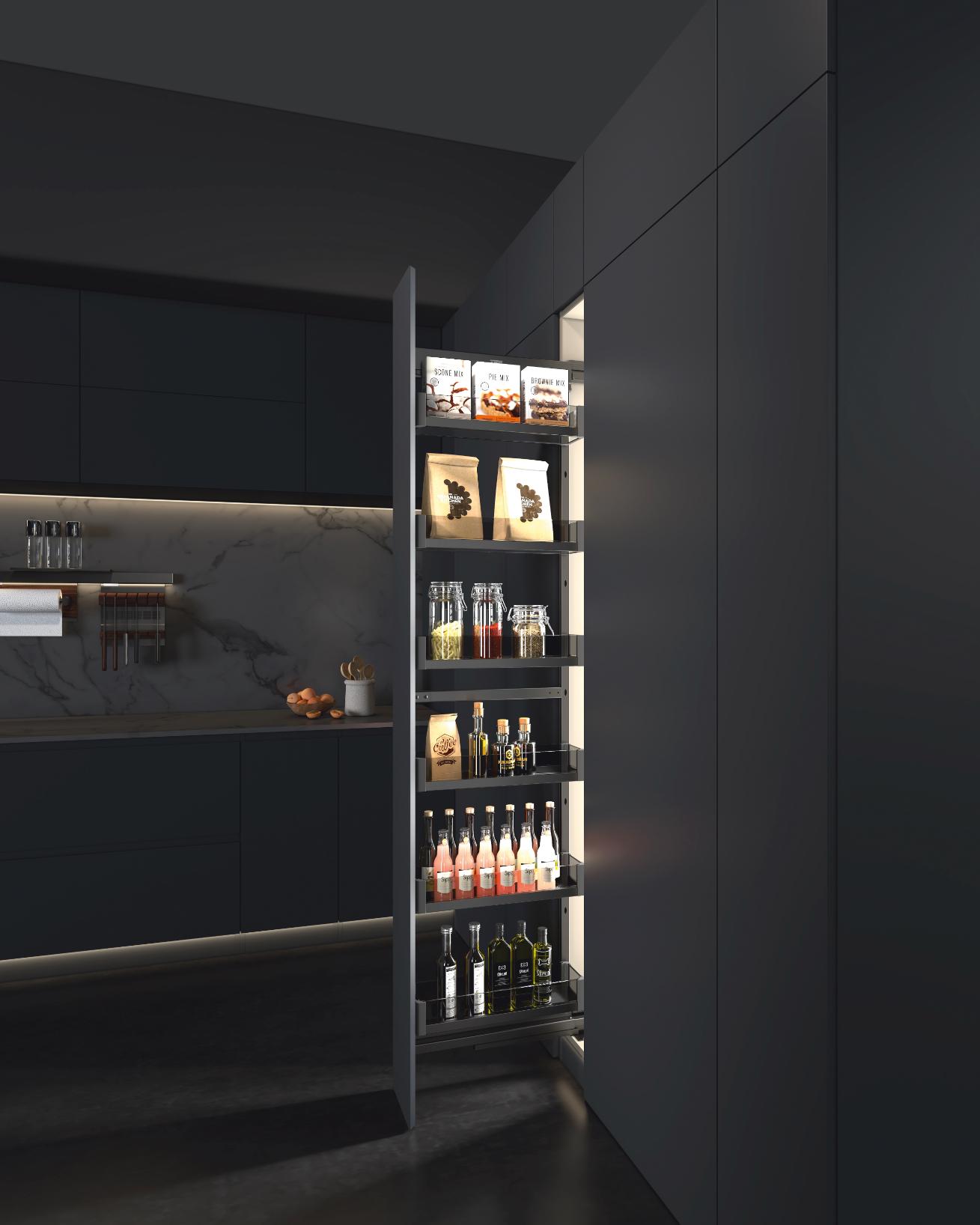 Выдвижные корзины для кухни Колонна выдвижная с доводчиком выс. 1827мм, 150мм S108LR.150GL