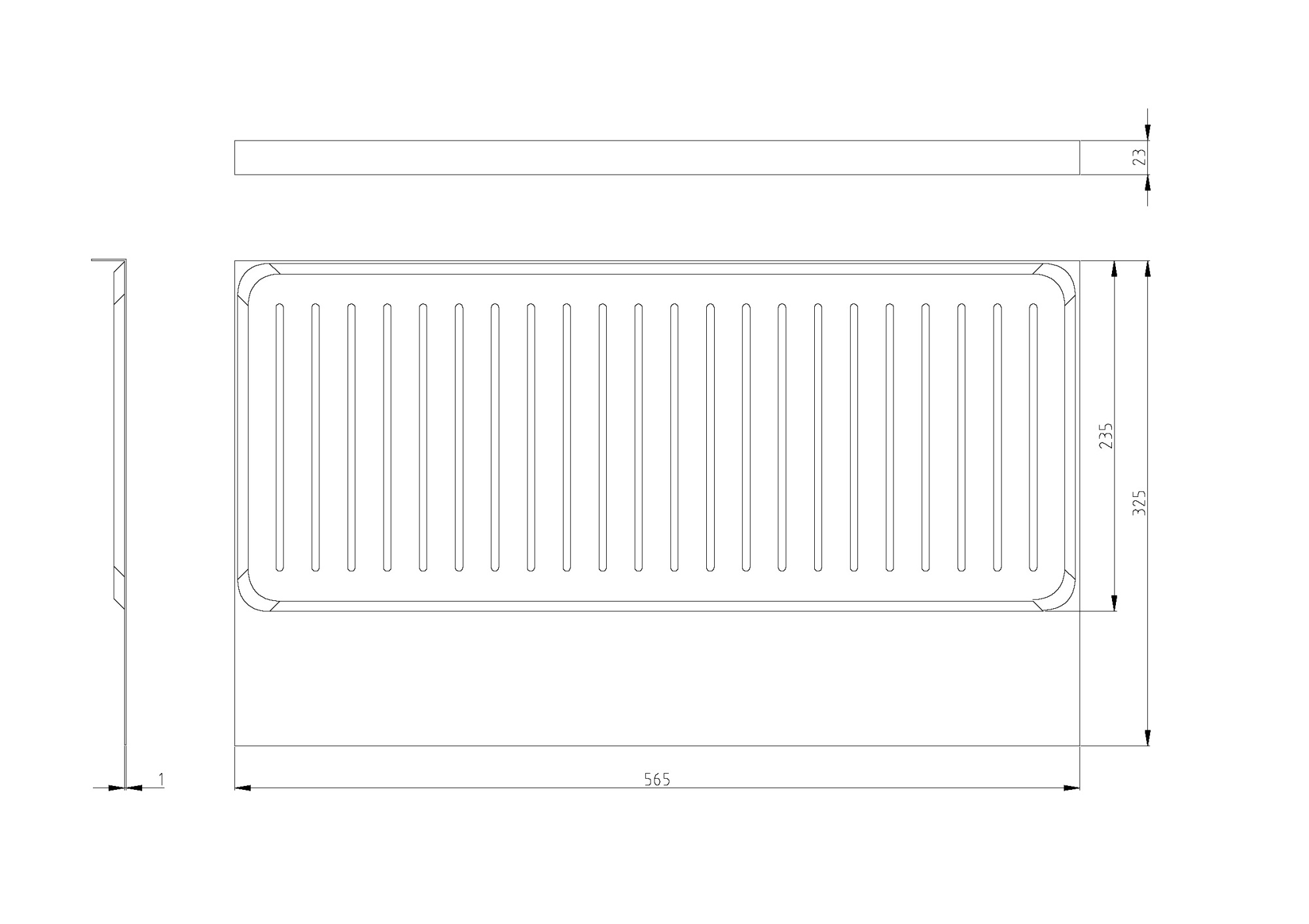 Гигиенические поддоны Поддон гигиенический JET в верхнюю базу 600 мм. Пластик. Белый IP325PL.600WT99