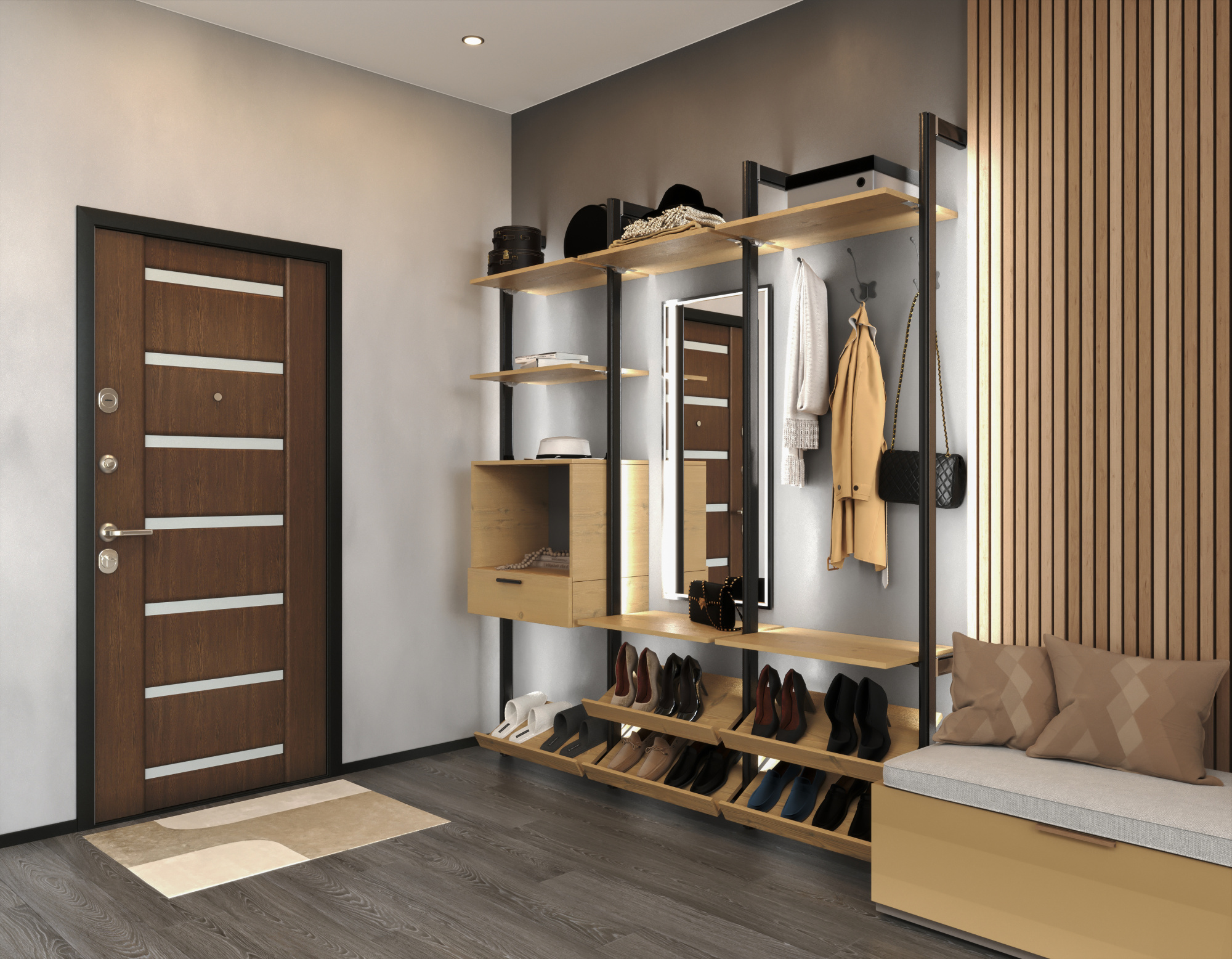 Стеллажная система STILOS Алюминиевый профиль Stilos L3000, цвет алюминий light AI541L3000ALL