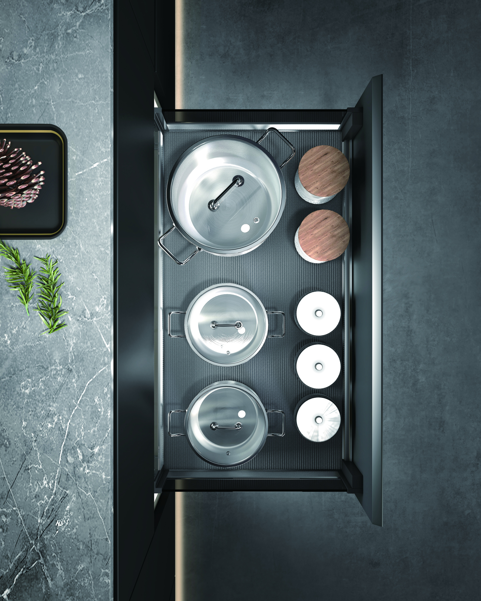 Выдвижные корзины для кухни Выдвижная корзина в нижнюю базу S100B