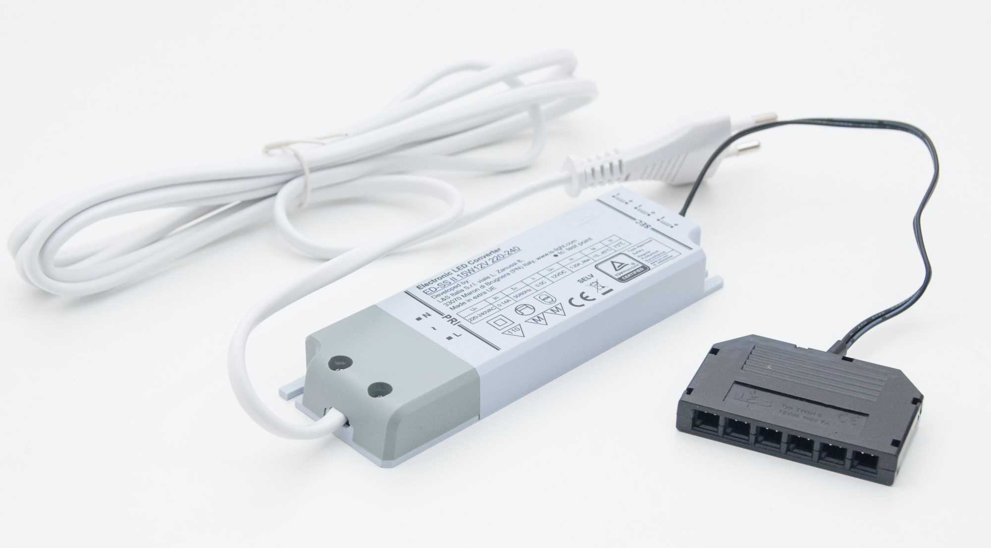 Мебельные светильники Блок питания 15W 12VDC SLIM+TWIN 12507730000